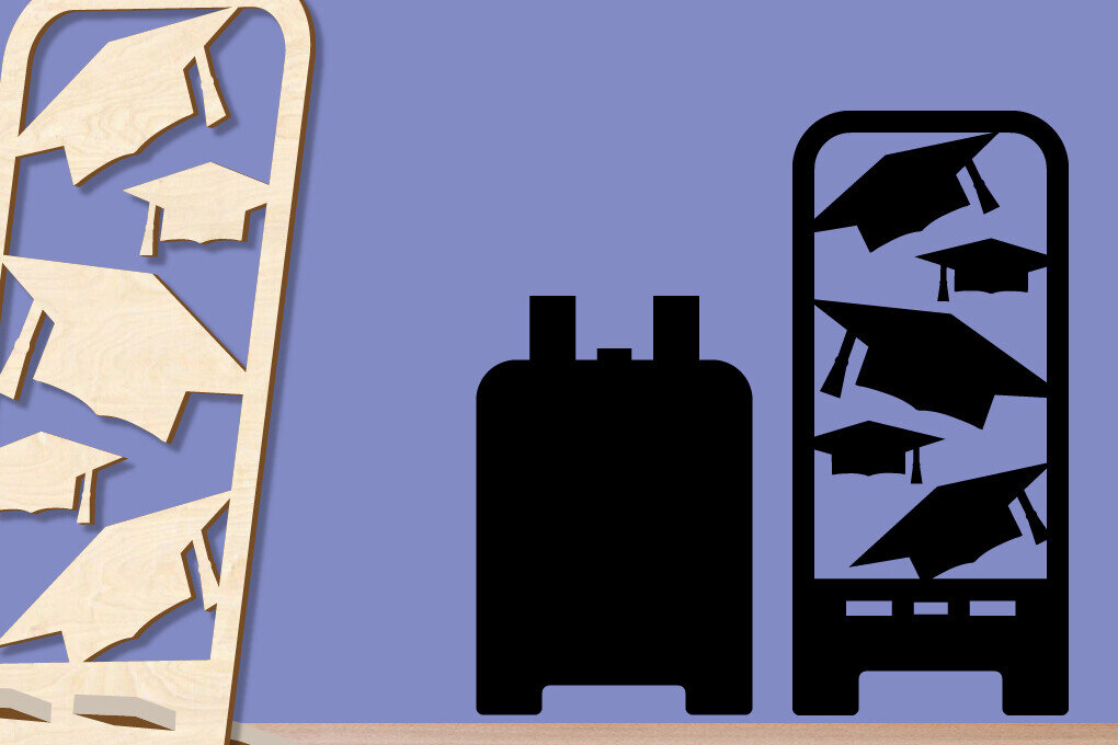 Σετ των 3 Intra απο ξύλο plywood 3mm-4mm πάχος - Τηλέφωνο αποφοίτησης-Τηλέφωνο αποφοίτησης Δίασταση 5x7 cm INTRAFABR-122348990