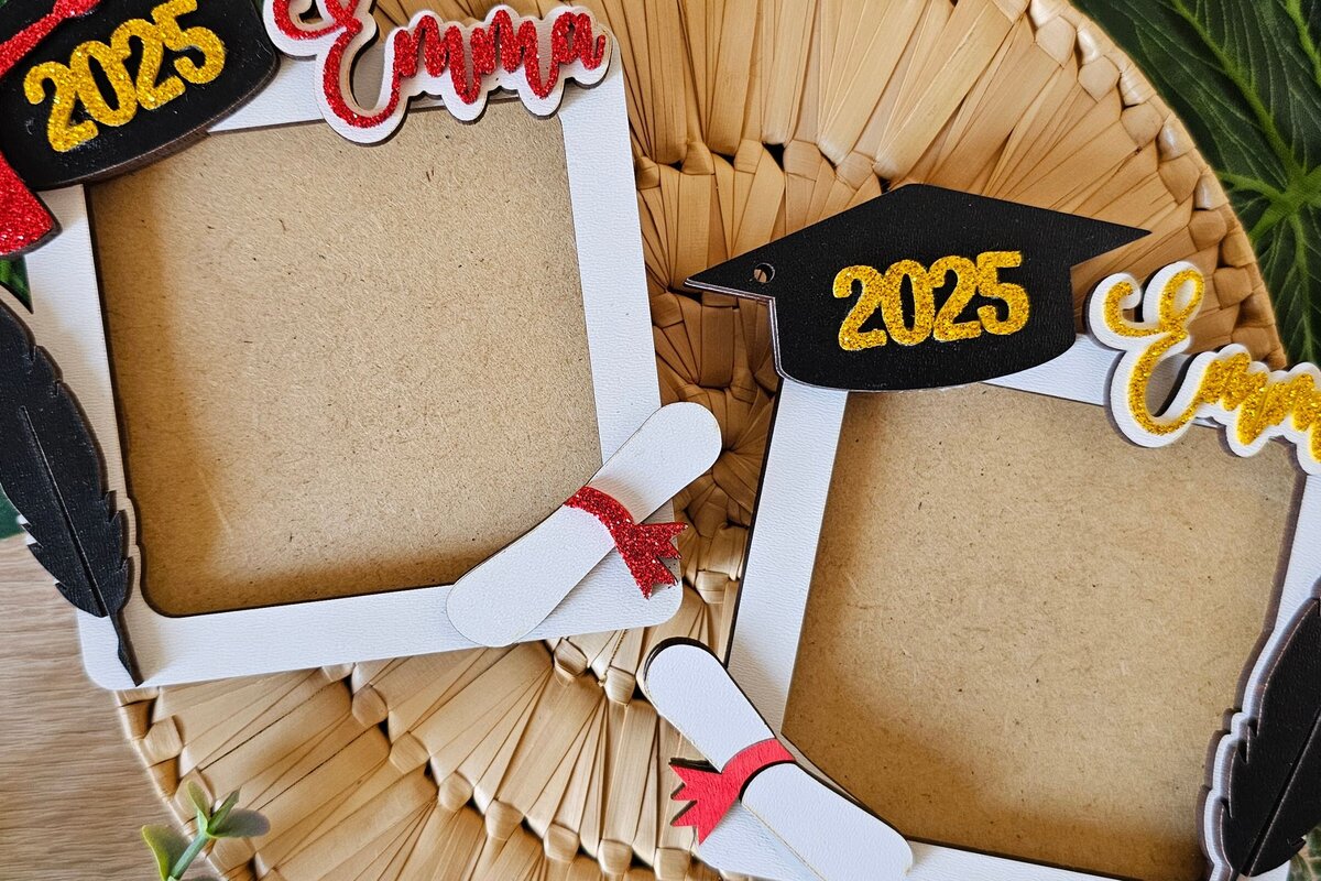 Σετ των 3 Intra απο ξύλο plywood 3mm-4mm πάχος - Κορνίζα αποφοίτησης  Απο Δίασταση 7x7 cm INTRAFABR-120430895