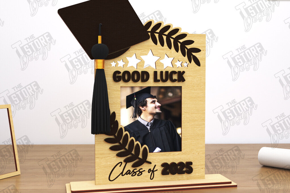 Σετ των 3 Intra απο ξύλο plywood 3mm-4mm πάχος - Κορνίζα αποφοίτησης | Επιτραπέζια φωτογραφία Δίασταση 20x25 cm INTRAFABR-118675775