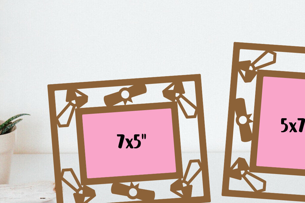 Σετ των 3 Intra απο ξύλο plywood 3mm-4mm πάχος - Αποφοίτηση Κορνίζες φωτογραφιών κομμένα αρχεία Δίασταση 5x7 cm INTRAFABR-123087573