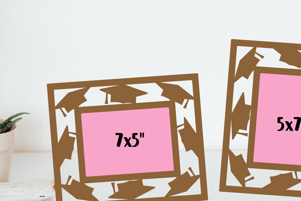 Σετ των 3 Intra απο ξύλο plywood 3mm-4mm πάχος - Αποφοίτηση Κορνίζες φωτογραφιών  με λέιζερ Δίασταση 5x7 cm INTRAFABR-120886514