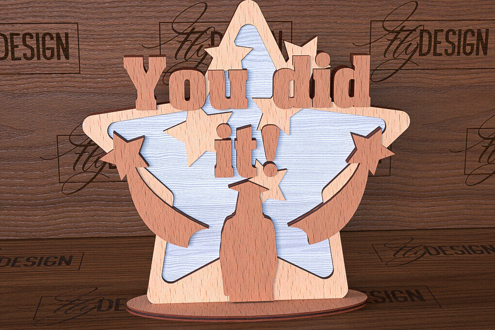 Intra απο ξύλο plywood 3mm-4mm πάχος - σταντ αποφοίτησης | Σχολείο Δίασταση 30x20 cm INTRAFABR-93694496