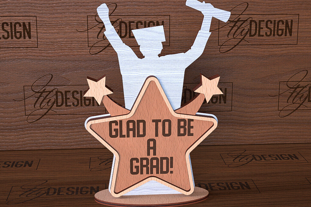 Intra απο ξύλο plywood 3mm-4mm πάχος - σταντ αποφοίτησης | Σχολείο Δίασταση 30x20 cm INTRAFABR-93694508