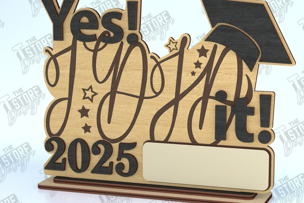 Intra απο ξύλο plywood 3mm-4mm πάχος - Graduation Tassel Holder|Αποφοίτηση 2025 Δίασταση 30x20 cm INTRAFABR-117800230