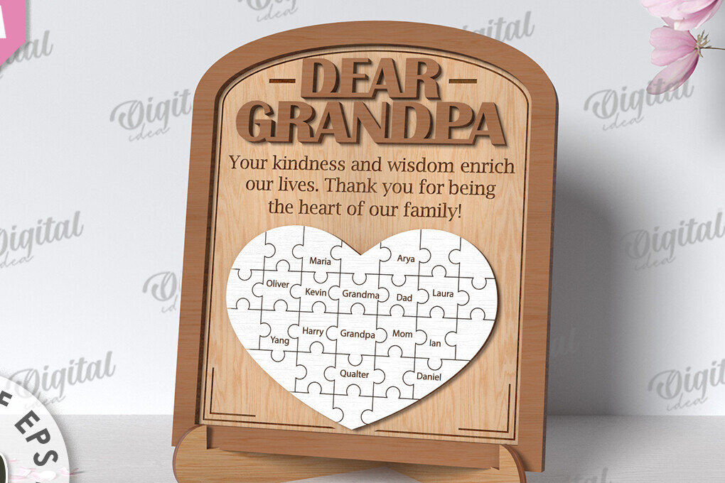 Σετ των 3 Intra απο ξύλο plywood 3mm-4mm πάχος - Πλαίσιο παππού παζλ Δίασταση 20x25 cm INTRAFABR-118960181