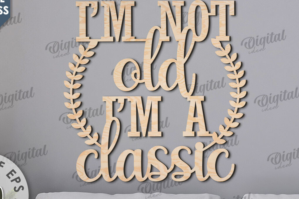 Intra απο ξύλο plywood 3mm-4mm πάχος - Σχέδιο κοπής με λέιζερ υπογράφουν παππούδες και γιαγιάδες Δίασταση 30x20 cm INTRAFABR-110764489