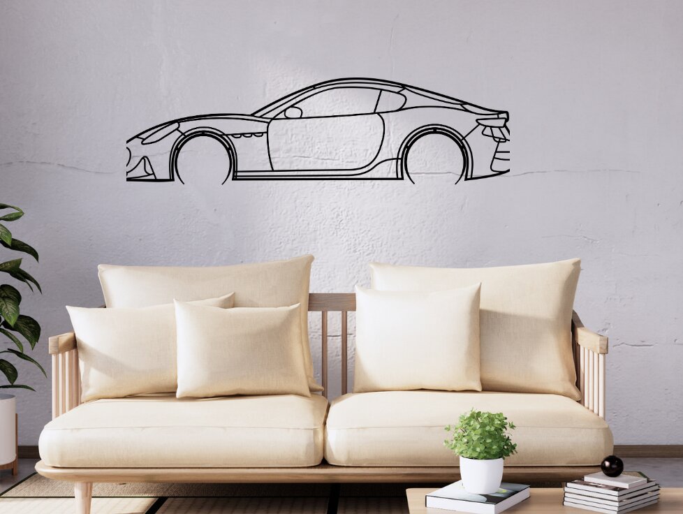 Σετ των 2 Intra απο ξύλο plywood 3mm-4mm πάχος - Granturismo Laser Cut Car Silhouette  Δίασταση 20x20 cm INTRAFABR-115684051