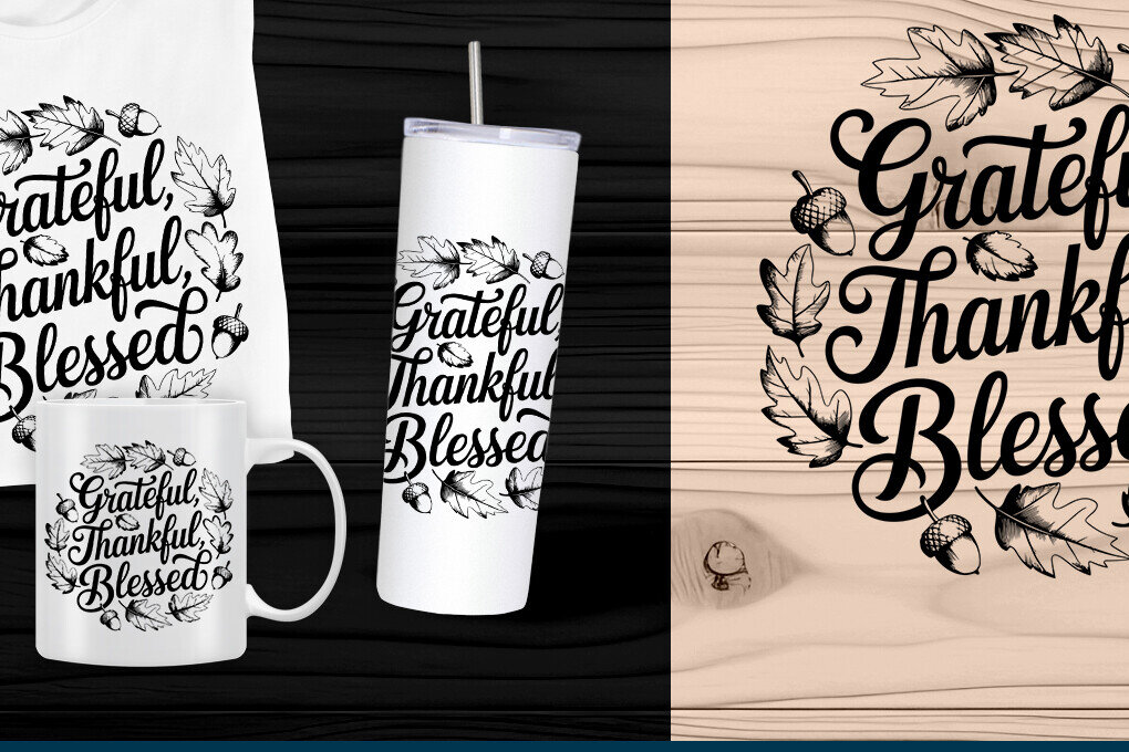 Intra απο ξύλο plywood 3mm-4mm πάχος - Grateful Thankful Blessed  Laser Cut Δίασταση 20x20 cm INTRAFABR-109560394