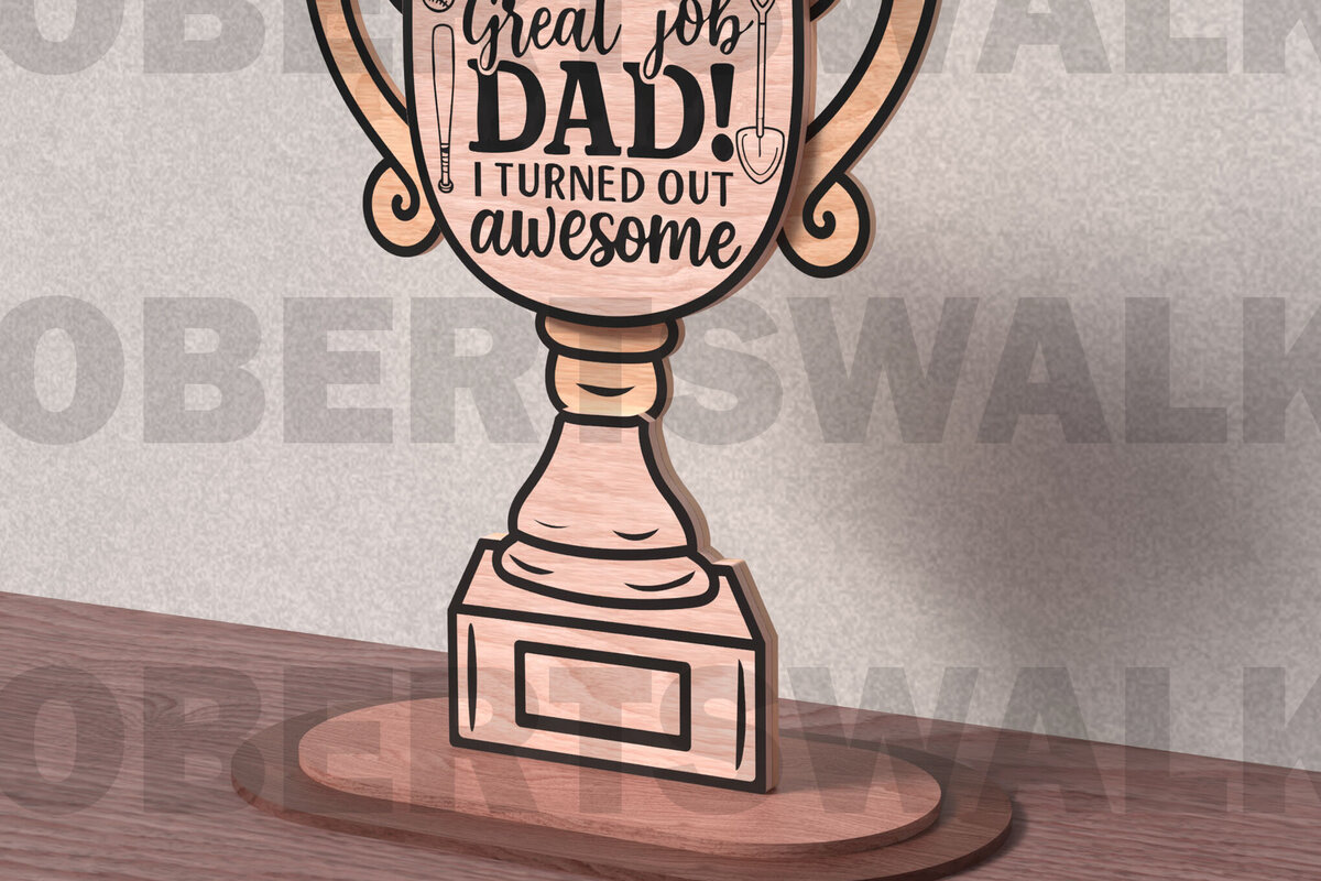 Σετ των 2 Intra απο ξύλο plywood 3mm-4mm πάχος - Μεγάλη δουλειά Dad Laser Cut  Δίασταση 20x20 cm INTRAFABR-122192675