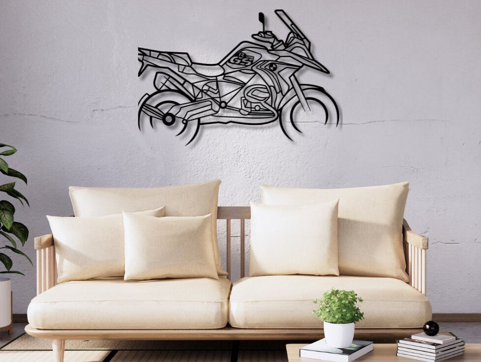 Σετ των 2 Intra απο ξύλο plywood 3mm-4mm πάχος - GS 1200 Laser Cut Motorcycle Silhouette Δίασταση 20x20 cm INTRAFABR-113575020