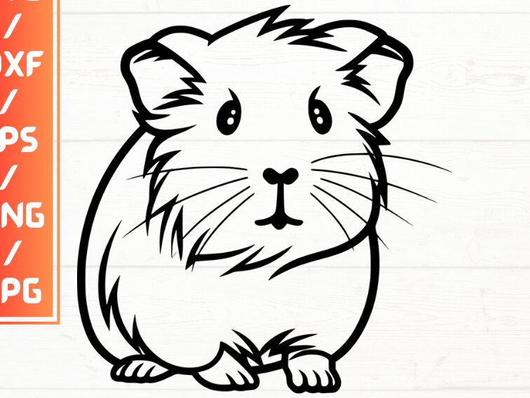 Σετ των 2 Intra απο ξύλο plywood 3mm-4mm πάχος - Ινδικό χοιρίδιο , DXF, EPS, JPG, PNG Δίασταση 20x20 cm INTRAFABR-115722021