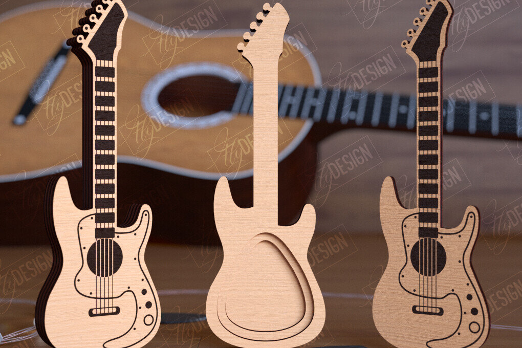 Σετ των 2 Intra απο ξύλο plywood 3mm-4mm πάχος - Θήκη επιλογής κιθάρας | Pick Box | Ιδέα δώρου Δίασταση 20x20 cm INTRAFABR-112698805