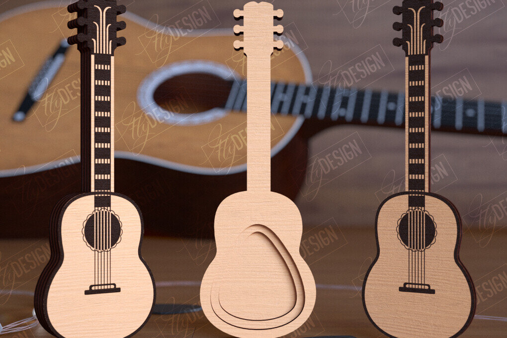 Σετ των 2 Intra απο ξύλο plywood 3mm-4mm πάχος - Θήκη επιλογής κιθάρας | Pick Box | Ιδέα δώρου Δίασταση 20x20 cm INTRAFABR-112698862