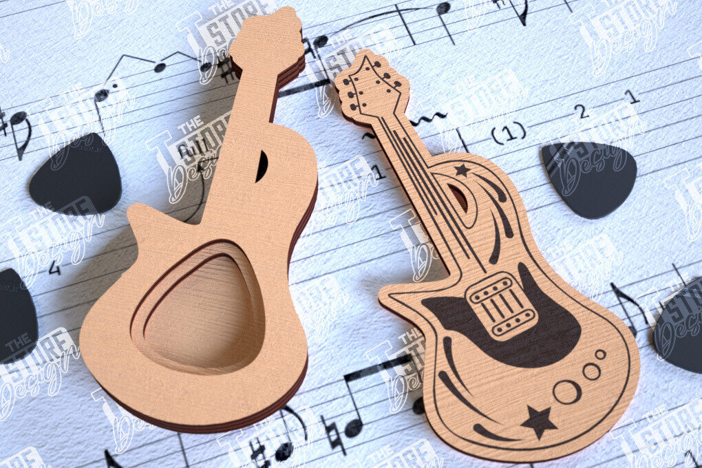 Σετ των 2 Intra απο ξύλο plywood 3mm-4mm πάχος - Θήκη κιθάρας |Θήκη επιλογής| Pick Box Δίασταση 20x20 cm INTRAFABR-113863148