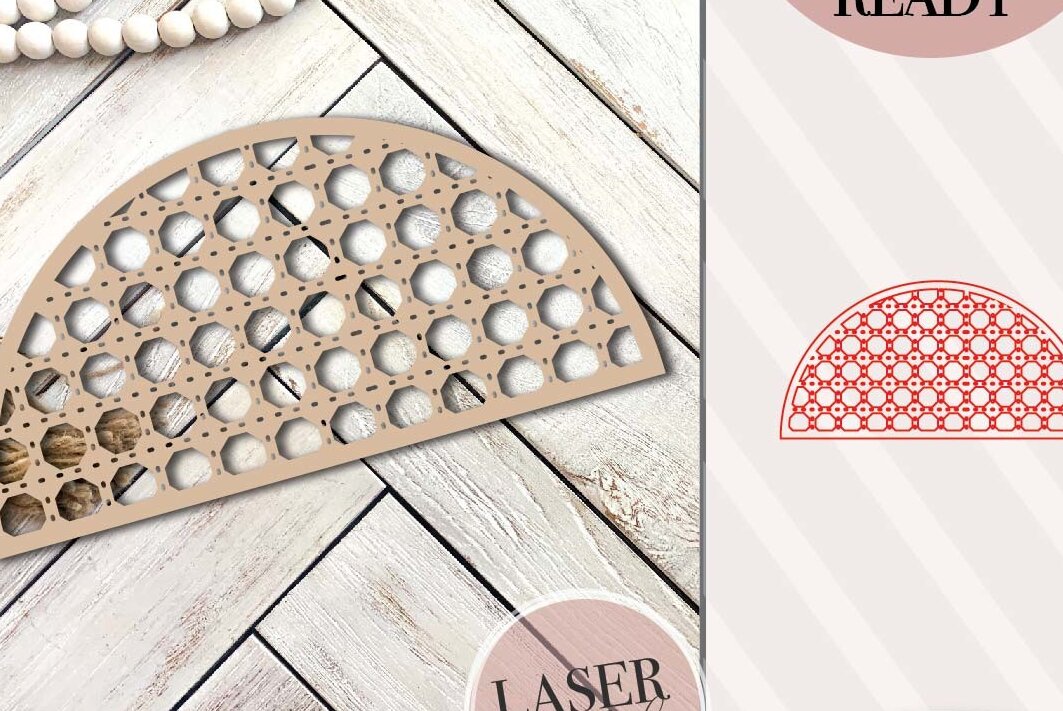 Σετ των 3 Intra απο ξύλο plywood 3mm-4mm πάχος - Πλαίσιο μισού κύκλου  Δίασταση 20x25 cm INTRAFABR-71439943