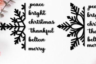 Σετ των 2 Intra απο ξύλο plywood 3mm-4mm πάχος - Χριστουγεννιάτικο απόσπασμα Half Snowflake  1212 Δίασταση 15x15 cm INTRAFABR-110936437