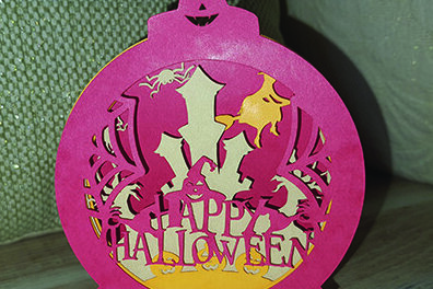 Σετ των 2 Intra απο ξύλο plywood 3mm-4mm πάχος - HALLOWEEN 3d Papercut  Δίασταση 15x15 cm INTRAFABR-16778226