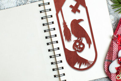 Σετ των 3 Intra απο ξύλο plywood 3mm-4mm πάχος - Απόκριες σελιδοδείκτης Laser Cut  Design Δίασταση 4x4 cm INTRAFABR-77943136