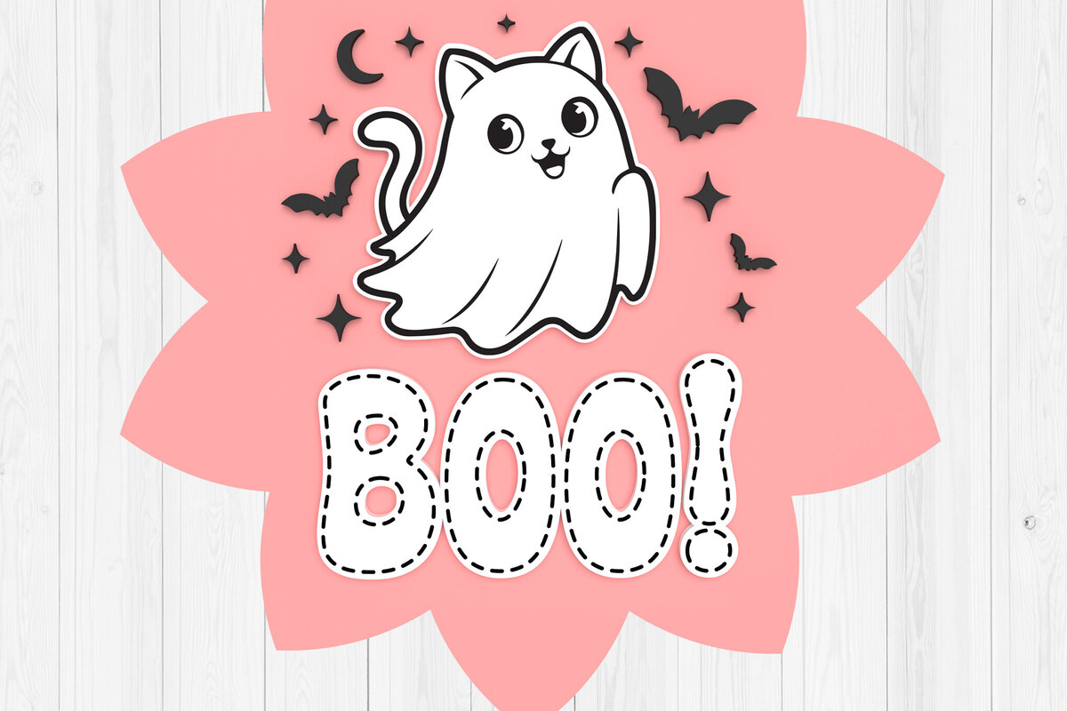 Intra απο ξύλο plywood 3mm-4mm πάχος - Σήμα καλωσορίσματος αποκριάτικων γατών 3d  Δίασταση 30x20 cm INTRAFABR-104923386