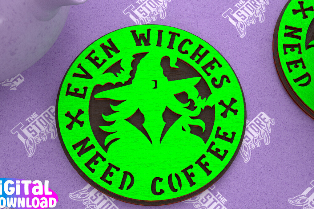 Σετ των 2 Intra απο ξύλο plywood 3mm-4mm πάχος - Σουβέρ αποκριών | Halloween Party |CNC Δίασταση 15x15 cm INTRAFABR-102479541