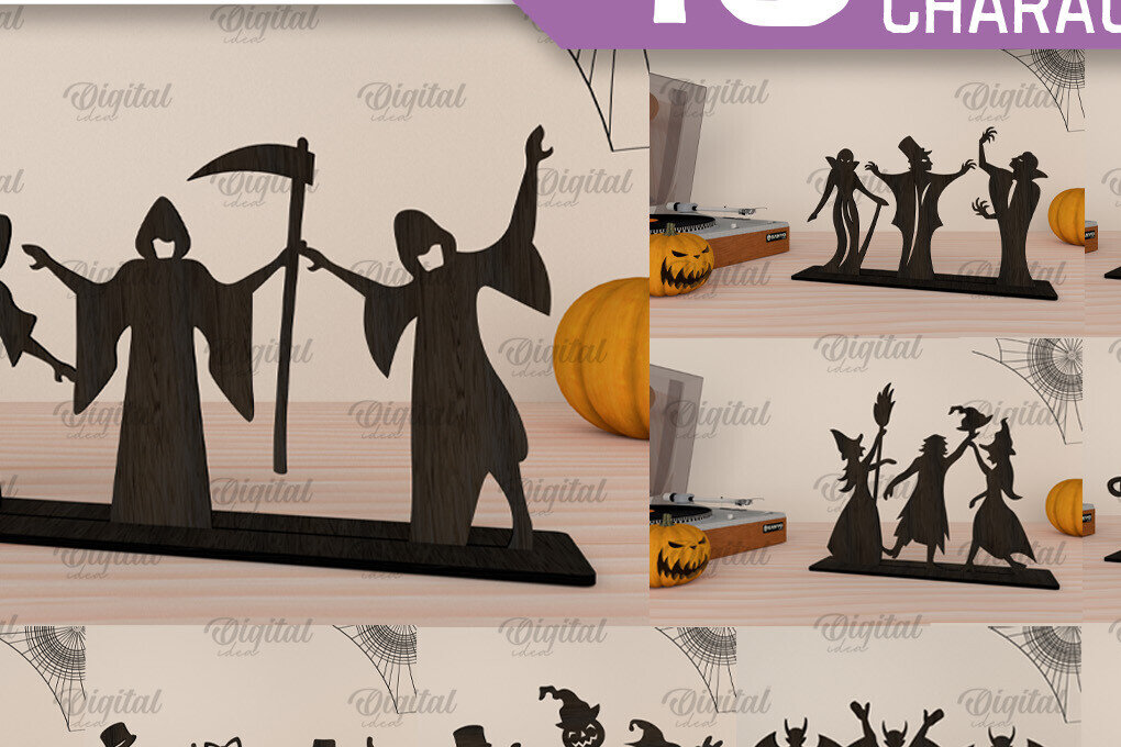 Σετ των 2 Intra απο ξύλο plywood 3mm-4mm πάχος - Πακέτο λέιζερ χορευτικών χαρακτήρων αποκριών Δίασταση 15x15 cm INTRAFABR-105332699