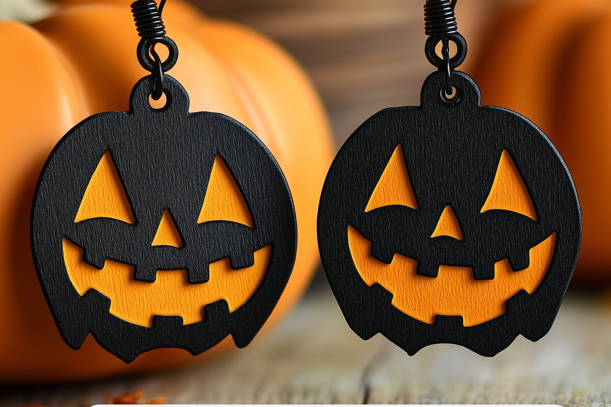 Σετ των 3 Intra απο ξύλο plywood 3mm-4mm πάχος -  αποκοπής  για Halloween Dangle Earring Δίασταση 3x3 cm INTRAFABR-103290621