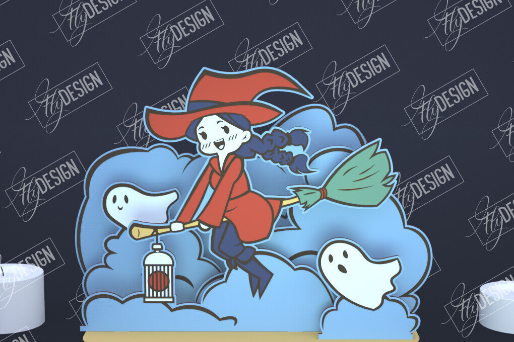 Σετ των 2 Intra απο ξύλο plywood 3mm-4mm πάχος - Διακόσμηση αποκριών | 3D σκηνή αποκριών Δίασταση 15x15 cm INTRAFABR-104059363