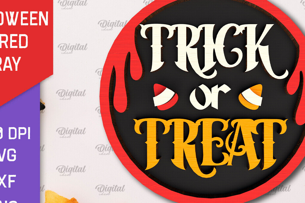 Σετ των 2 Intra απο ξύλο plywood 3mm-4mm πάχος - Σχέδιο κοπής λέιζερ διακόσμησης αποκριών Δίασταση 15x15 cm INTRAFABR-103785025