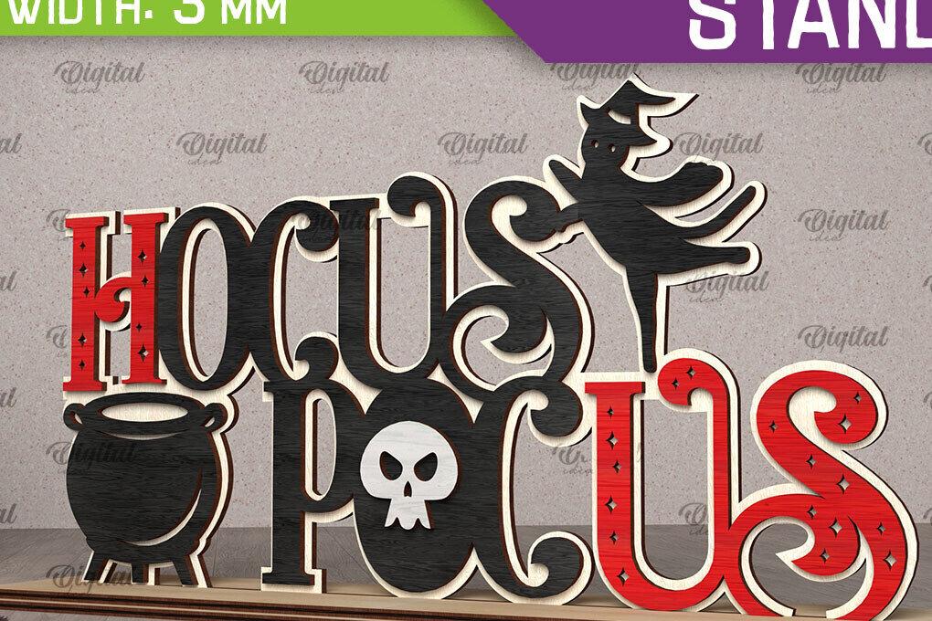 Σετ των 2 Intra απο ξύλο plywood 3mm-4mm πάχος - Σχέδιο κοπής λέιζερ διακόσμησης αποκριών Δίασταση 15x15 cm INTRAFABR-107363220