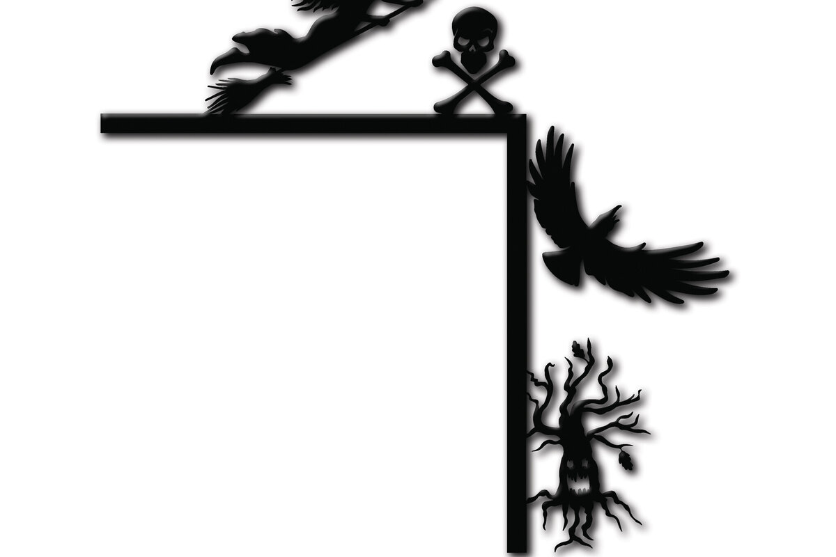 Σετ των 2 Intra απο ξύλο plywood 3mm-4mm πάχος - Σχέδιο κοπής με λέιζερ γωνία πόρτας αποκριών Δίασταση 15x15 cm INTRAFABR-125181796