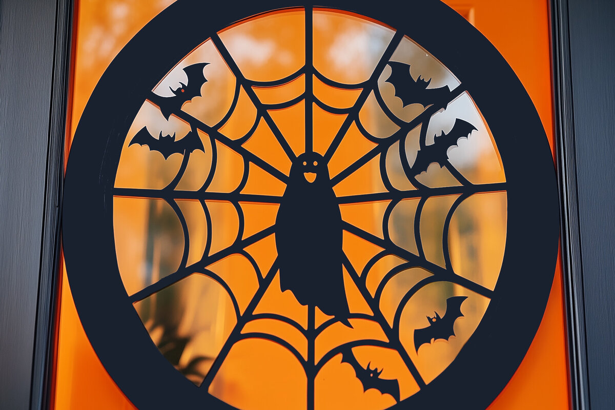 Σετ των 2 Intra απο ξύλο plywood 3mm-4mm πάχος - Κρεμάστρα πόρτας Halloween  Cut File Δίασταση 15x15 cm INTRAFABR-106574918