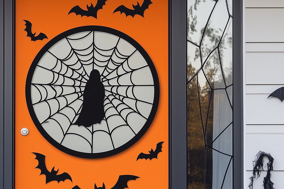 Σετ των 2 Intra απο ξύλο plywood 3mm-4mm πάχος - Κρεμάστρα πόρτας Halloween  Cut File Δίασταση 15x15 cm INTRAFABR-106574510