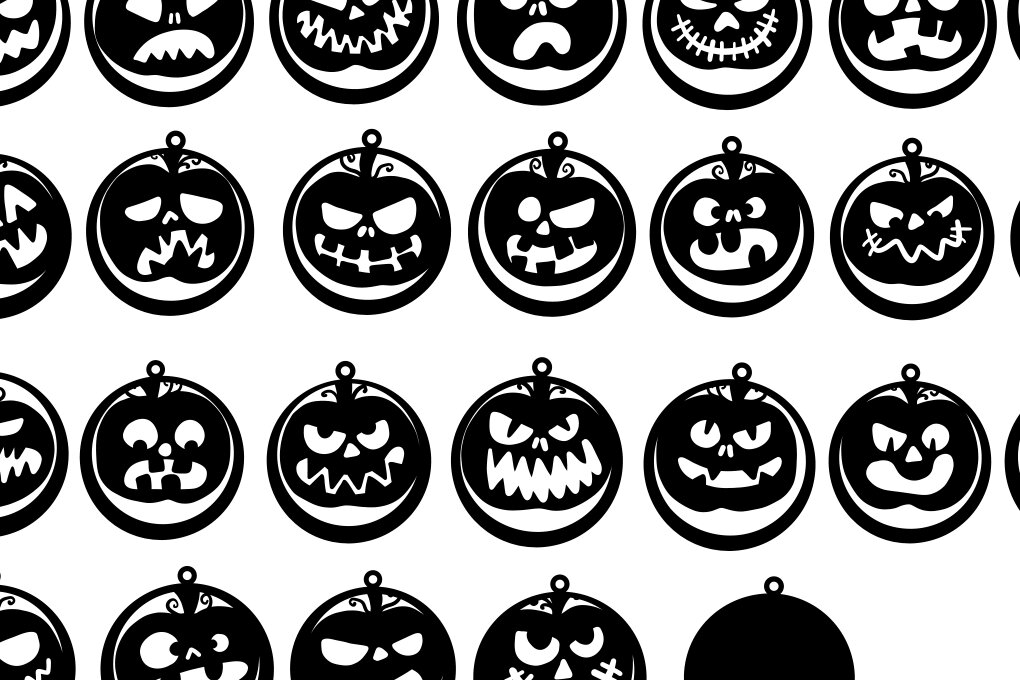 Σετ των 3 Intra απο ξύλο plywood 3mm-4mm πάχος - Αποκριάτικο Σκουλαρίκι  Σκουλαρίκι κολοκύθας Δίασταση 3x3 cm INTRAFABR-67690139