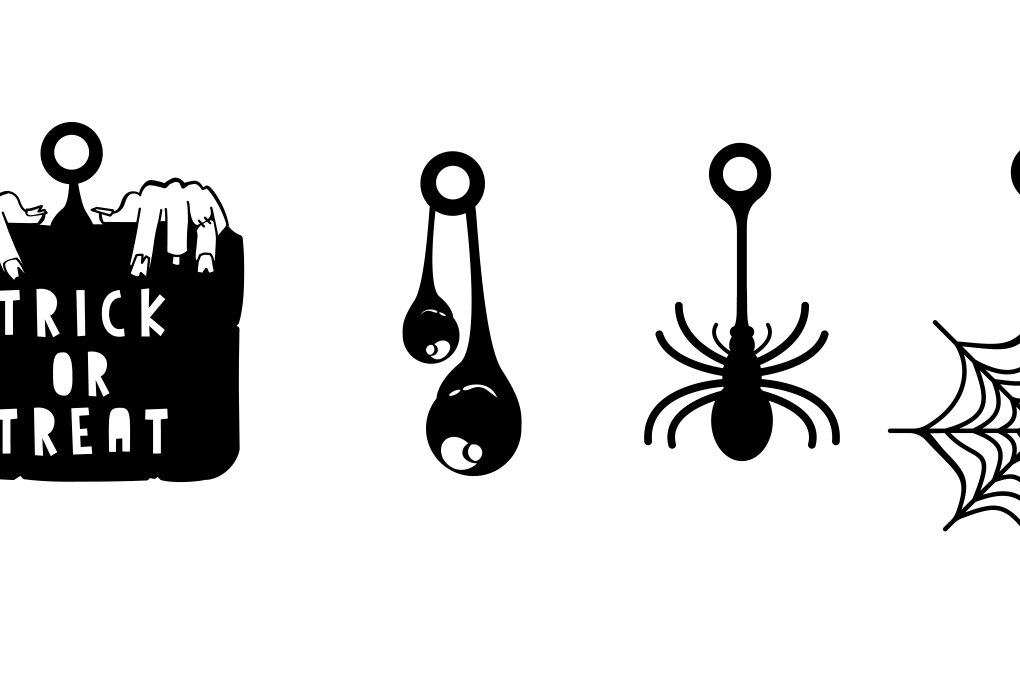 Σετ των 3 Intra απο ξύλο plywood 3mm-4mm πάχος - Αποκριάτικο σκουλαρίκι , Trick or Treat Δίασταση 3x3 cm INTRAFABR-69297932