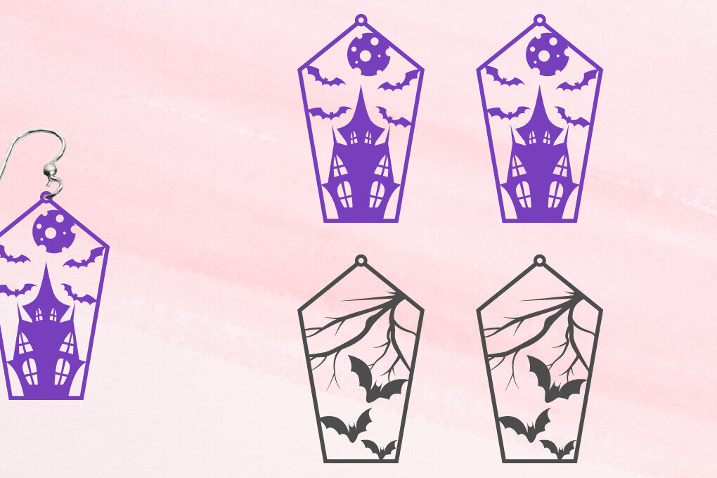 Σετ των 3 Intra απο ξύλο plywood 3mm-4mm πάχος - Αποκριάτικα σκουλαρίκια, Μπρελόκ αποκριών Δίασταση 3x3 cm INTRAFABR-102320772