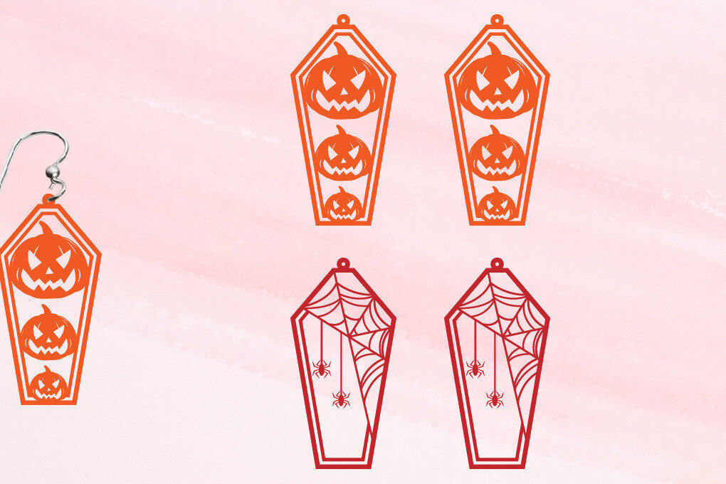 Σετ των 3 Intra απο ξύλο plywood 3mm-4mm πάχος - Σκουλαρίκια απόκριες | Μπρελόκ αποκριών Δίασταση 3x3 cm INTRAFABR-102612732