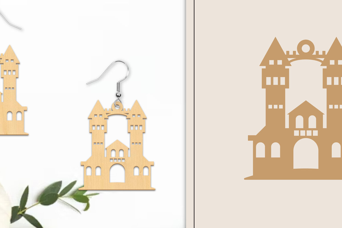 Σετ των 3 Intra απο ξύλο plywood 3mm-4mm πάχος - Αποκριάτικα σκουλαρίκια με λέιζερ Δίασταση 3x3 cm INTRAFABR-102816927