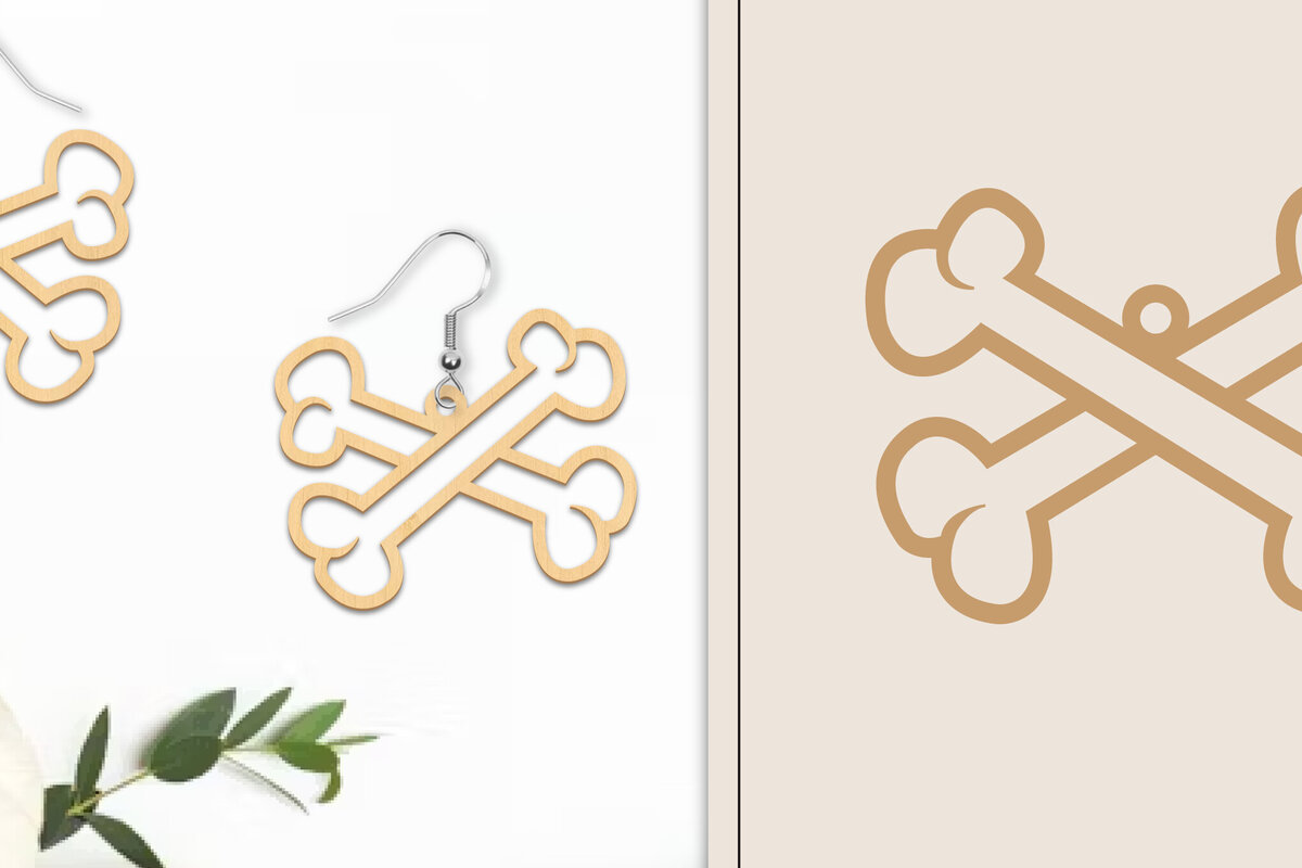 Σετ των 3 Intra απο ξύλο plywood 3mm-4mm πάχος - Αποκριάτικα σκουλαρίκια με λέιζερ Δίασταση 3x3 cm INTRAFABR-102817012