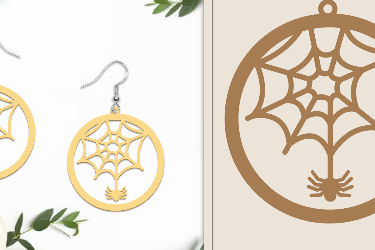 Σετ των 3 Intra απο ξύλο plywood 3mm-4mm πάχος - Αποκριάτικα σκουλαρίκια με λέιζερ Δίασταση 3x3 cm INTRAFABR-102817323