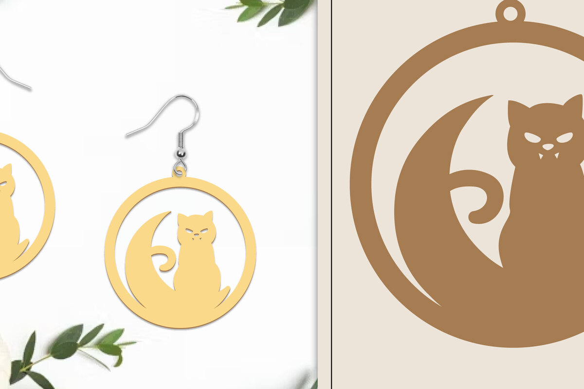 Σετ των 3 Intra απο ξύλο plywood 3mm-4mm πάχος - Αποκριάτικα σκουλαρίκια με λέιζερ Δίασταση 3x3 cm INTRAFABR-102817348