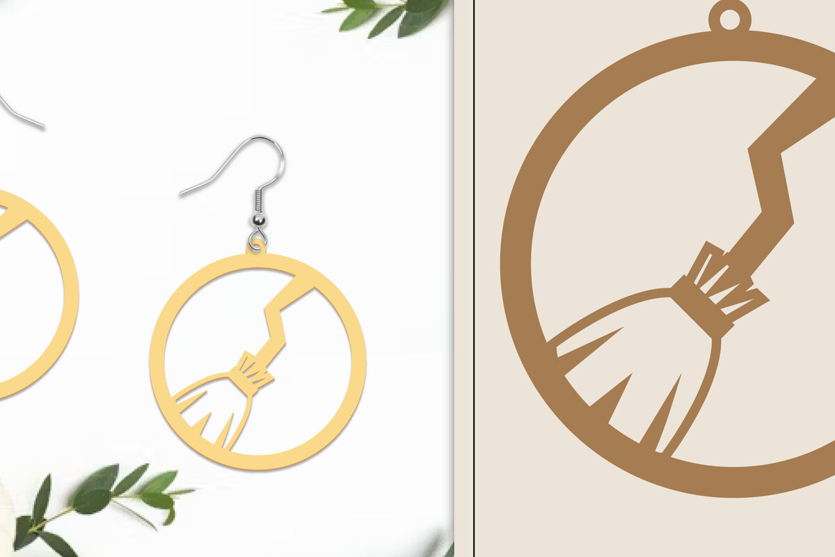 Σετ των 3 Intra απο ξύλο plywood 3mm-4mm πάχος - Αποκριάτικα σκουλαρίκια με λέιζερ Δίασταση 3x3 cm INTRAFABR-102817868