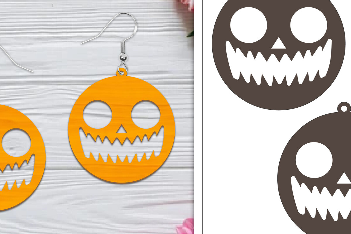 Σετ των 3 Intra απο ξύλο plywood 3mm-4mm πάχος - Αποκριάτικα σκουλαρίκια με λέιζερ Δίασταση 3x3 cm INTRAFABR-103766454