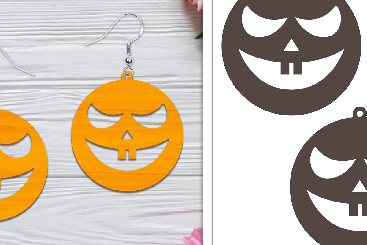 Σετ των 3 Intra απο ξύλο plywood 3mm-4mm πάχος - Αποκριάτικα σκουλαρίκια με λέιζερ Δίασταση 3x3 cm INTRAFABR-103766486