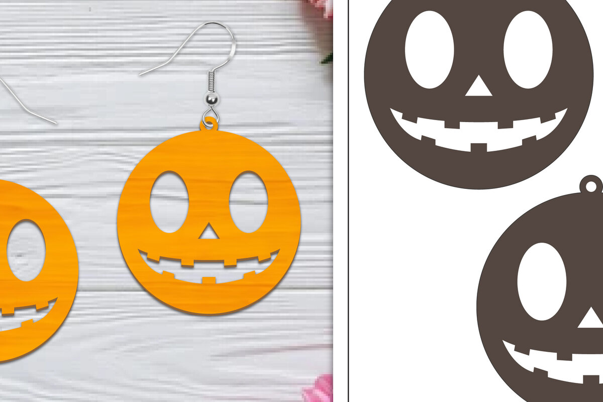 Σετ των 3 Intra απο ξύλο plywood 3mm-4mm πάχος - Αποκριάτικα σκουλαρίκια με λέιζερ Δίασταση 3x3 cm INTRAFABR-103766529