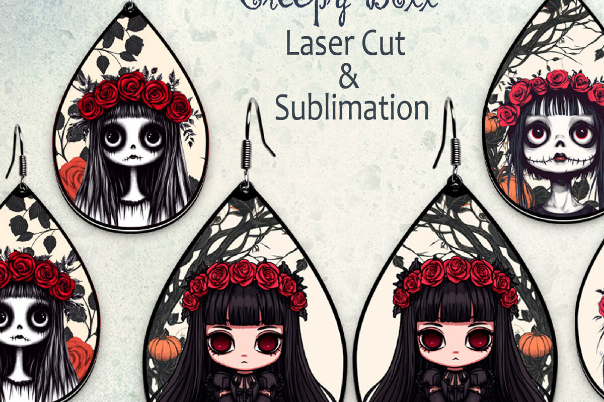 Σετ των 3 Intra απο ξύλο plywood 3mm-4mm πάχος - Αποκριάτικα σκουλαρίκια με λέιζερ. Δίασταση 3x3 cm INTRAFABR-125441636