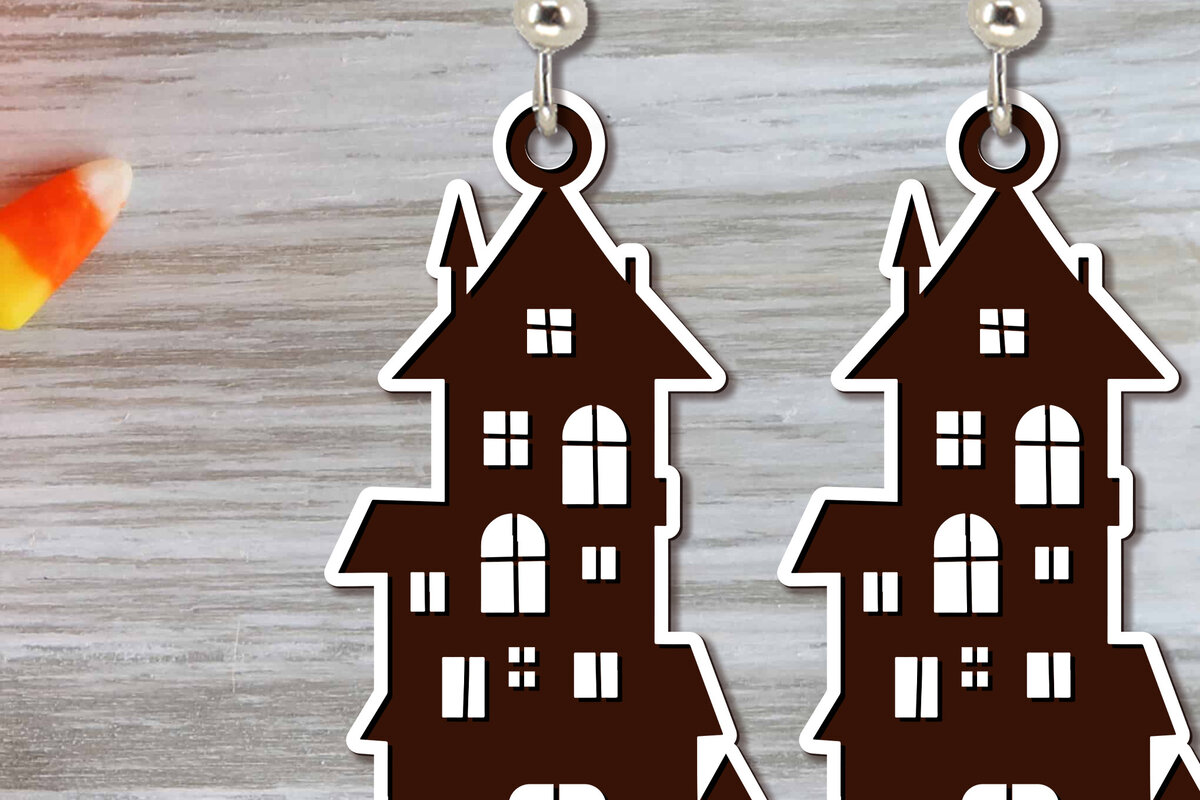 Σετ των 3 Intra απο ξύλο plywood 3mm-4mm πάχος - Αποκριάτικα σκουλαρίκια Laser Cut  Δίασταση 3x3 cm INTRAFABR-100677139