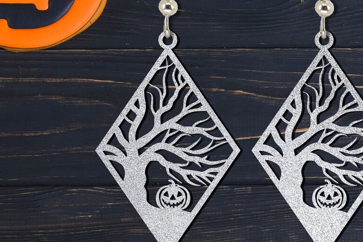 Σετ των 3 Intra απο ξύλο plywood 3mm-4mm πάχος - Σετ αποκριάτικων σκουλαρίκια Laser Cut  Δίασταση 3x3 cm INTRAFABR-105443928