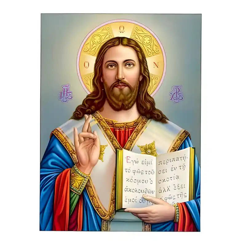 Σετ των 2 Εικόνα Ορθοδοξίας με περίγραμμα χρυσό σε ξύλο Φλαμουρίας  με  βάση Εικόνα Χριστός Ευλογών Χειροποίητη Ελληνορθόδοξη , Κρεμαστή πλάκα βυζαντινής τέχνης, χριστιανική τέχνη Διάσταση 10x7 cm (3,9 x 2,8 ίντσες) INTRAEK-670777