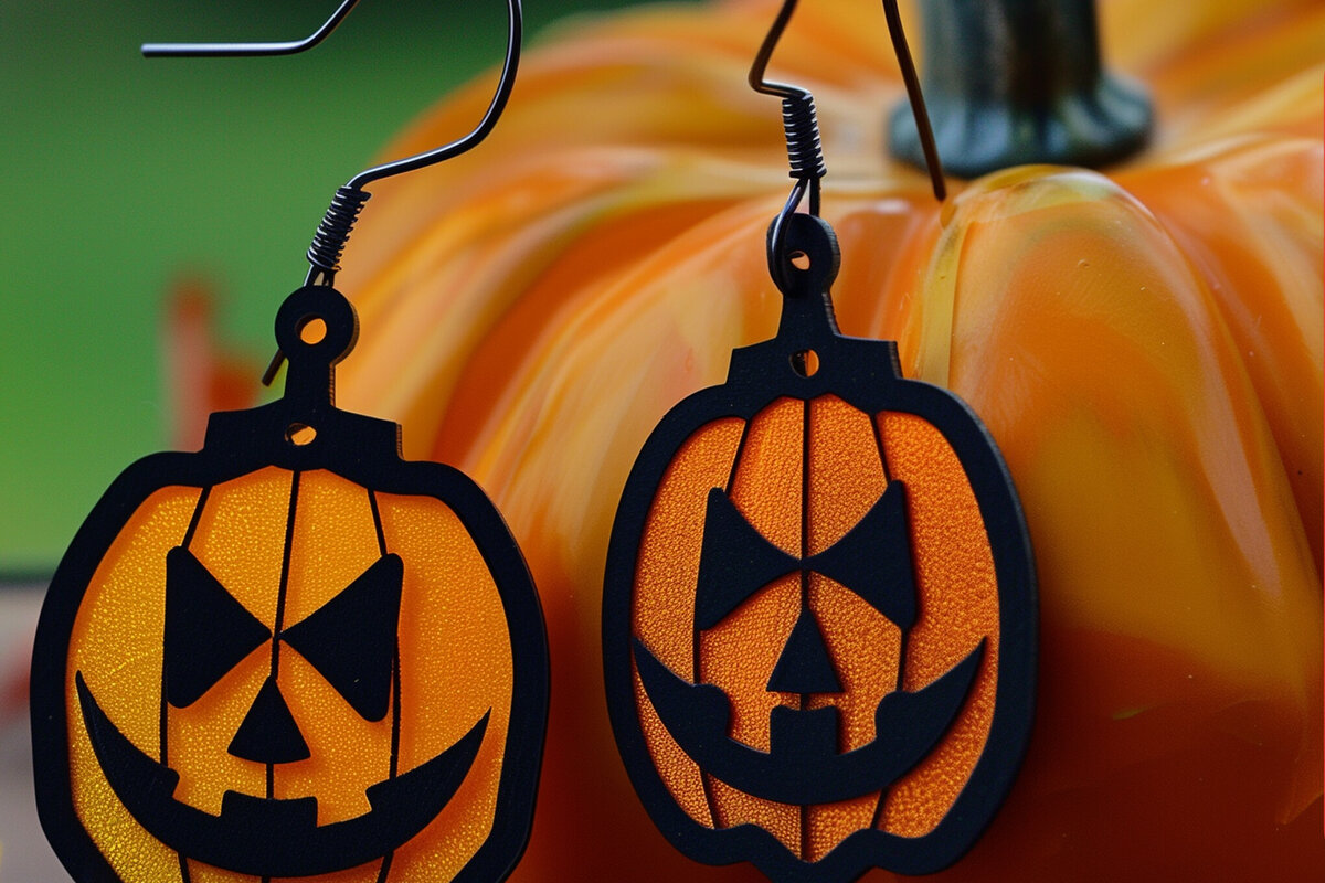 Σετ των 3 Intra απο ξύλο plywood 3mm-4mm πάχος - Αποκριάτικα Σκουλαρίκια  Cut  Δίασταση 3x3 cm INTRAFABR-100903989