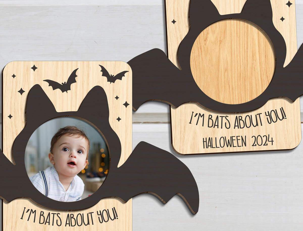 Σετ των 3 Intra απο ξύλο plywood 3mm-4mm πάχος - Κορνίζα φωτογραφιών μαγνήτης ψυγείου αποκριών  Δίασταση 20x25 cm INTRAFABR-101833881